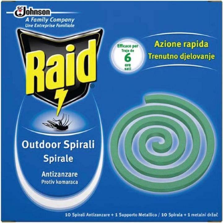 Immagine prodotto Raid Mosquito Repellent Coils with Metal Stand - 10 Pieces
