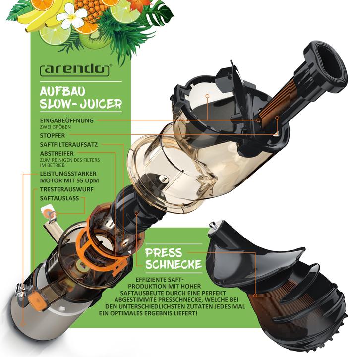Image du produit Arendo Centrifugeuse Slow Juicer