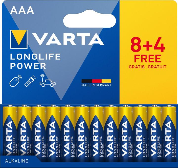 Varta Vermogen met lange levensduur (12 Pcs., AAA, 1260 mAh)
