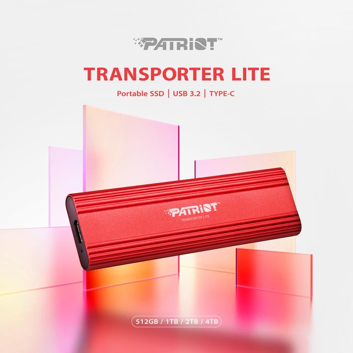 Actual product image Patriot Transporter LT 512GB USB3.2 Type-C SSD 1000 MB/s Aluminium (512 GB)