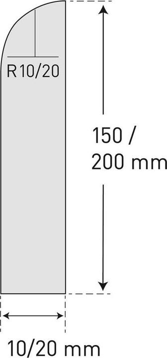 Immagine prodotto Moravia MORION protezione per pareti in granito chiaro Lunghezza 2060 mm, altezza 200 mm, spessore 10 mm