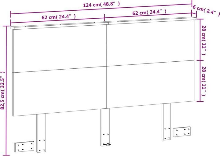 Image du produit VidaXL Donatienne (124 x 6 x 82,5 cm)