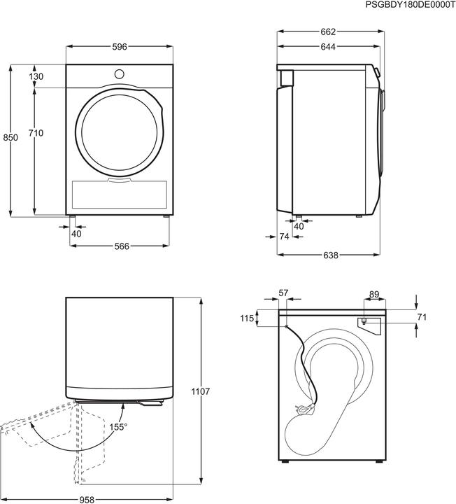 Actual product image AEG TB5051TW (8 kg, Left)