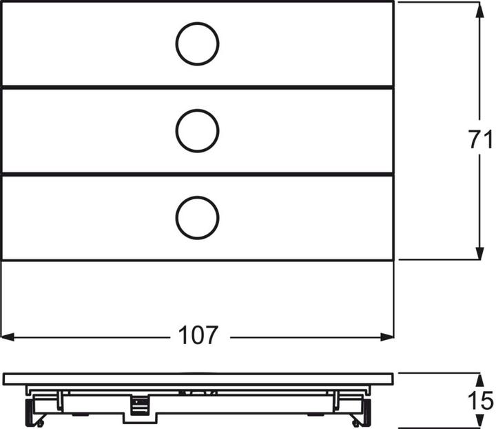 Actual product image Busch-Jaeger Busch-Jäger operating element 3-gang Busch-priOn® 6342-825-101