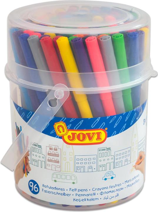 Actual product image Jovi Thin felt tip pens in round box (Multicoloured, 1 x)
