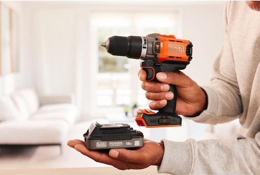 Productafbeelding Black & Decker Black&Decker accu klopboormachine 18V, zonder accu BCD383XN (Oplaadbare batterij)