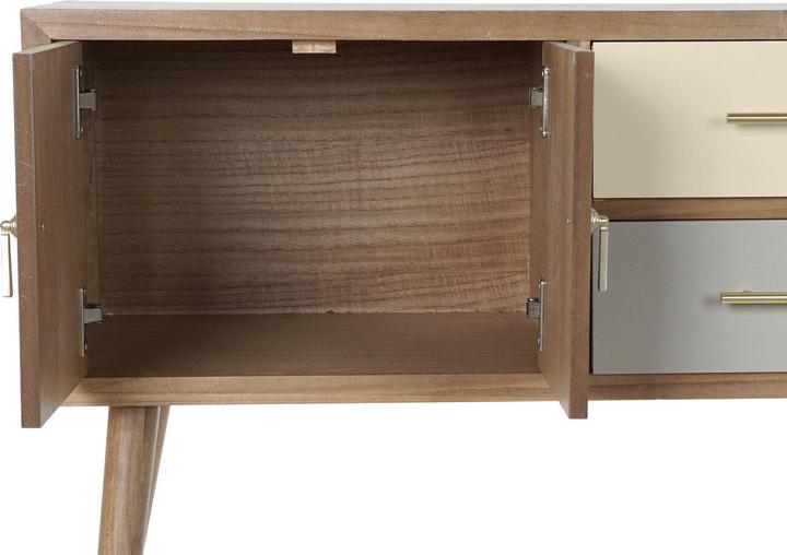 Produktbild DKD Home Decor TV furniture Grey Cream Metal Paolownia wood (90 x 34 x 66.5 cm)