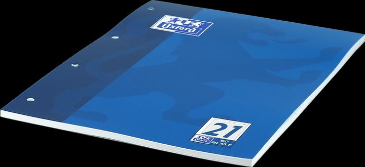 Produktbild Oxford Arbeitsblätterblock, A4, Lineatur 21 (A4, Liniert, Harter Einband)