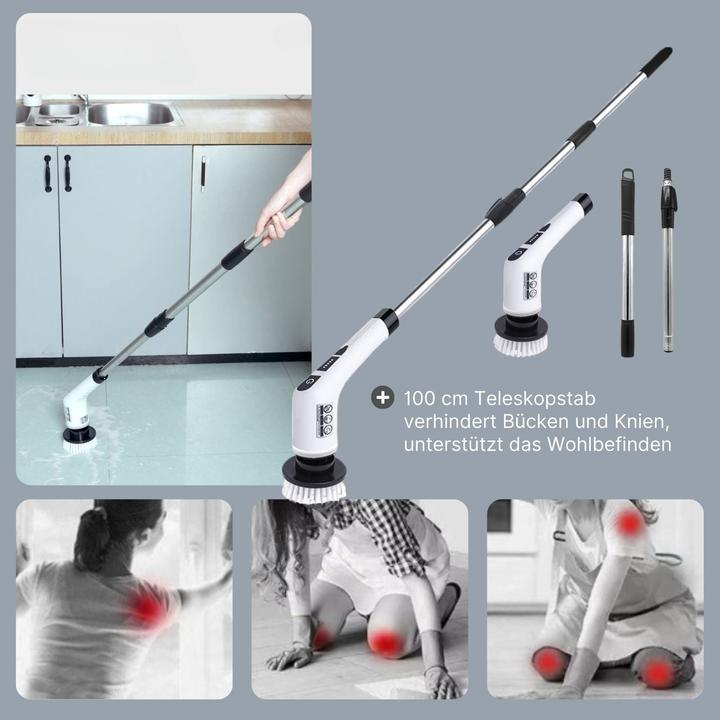 Image du produit Hermex 7in1 Elektrische Reinigungsbürste Schrubber Reinigungswerkzeug Bürste Scrubber (1 pcs)