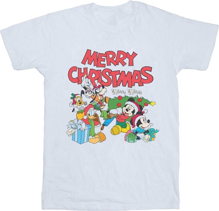 Actual product image Disney Mens Mickey And Friends Winter Wishes T-Shirt (S)