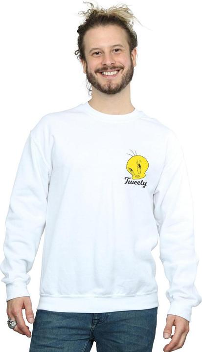 Actual product image Looney Tunes Mens Tweety Pie Head Sweatshirt (L)