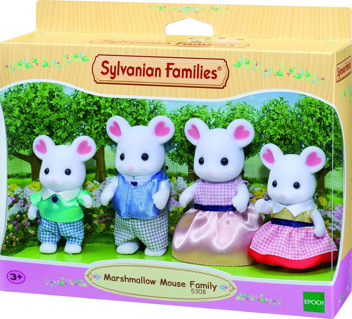 Sylvanian Families Marshmallow Mouse Family