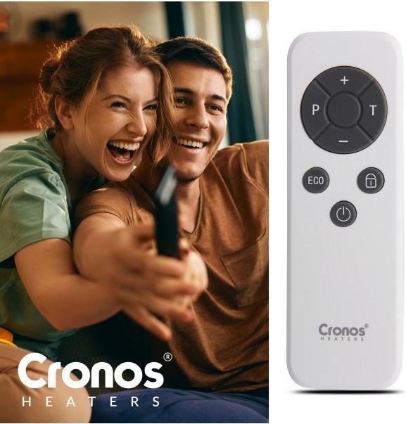 Produktbild Cronos Synthelith Pro CRP-770TWP 770W graue Infrarotheizung mit WiFi und Fernbedienung (770 W)
