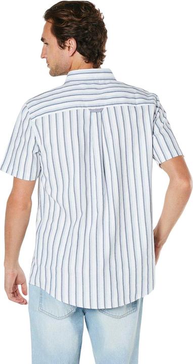 Actual product image Universal Textiles Mens Twin Stripe Oxford Short-Sleeved Shirt (M)