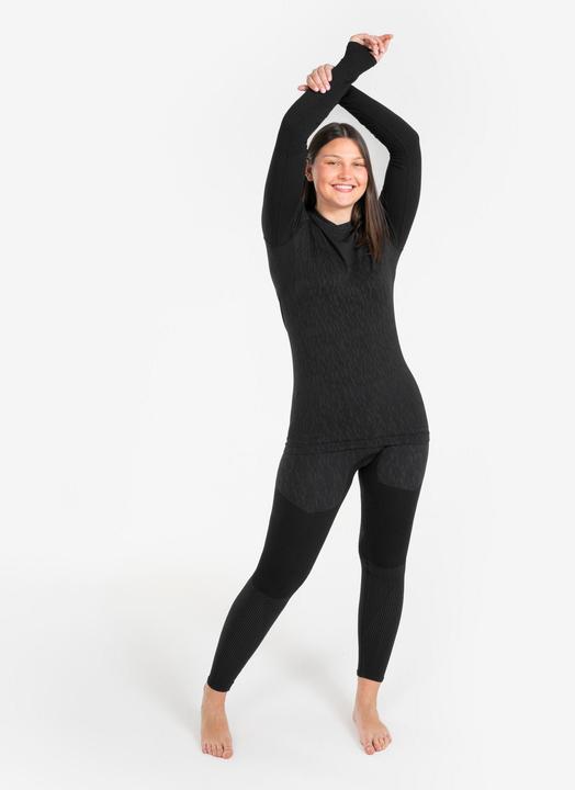 Immagine prodotto Kipsta Camicia funzionale a maniche lunghe da donna/uomo - Keepdry nero (S)