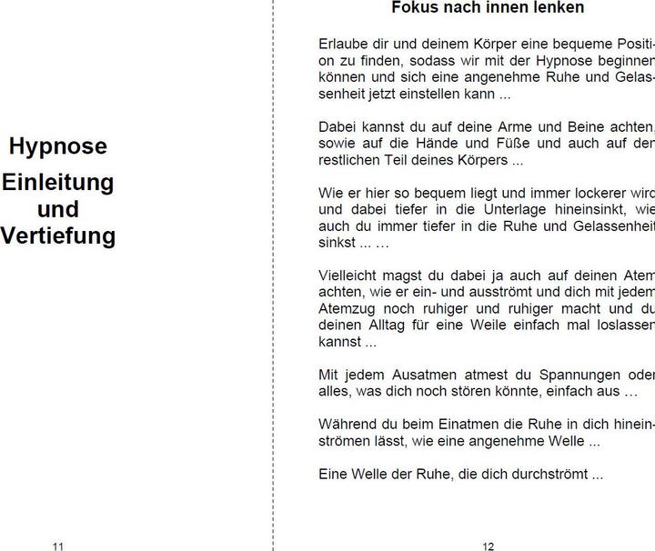 Produktbild Hypnosetexte zum Vorlesen und selber Zusammenstellen (Deutsch, Angelina Schulze, 2021)