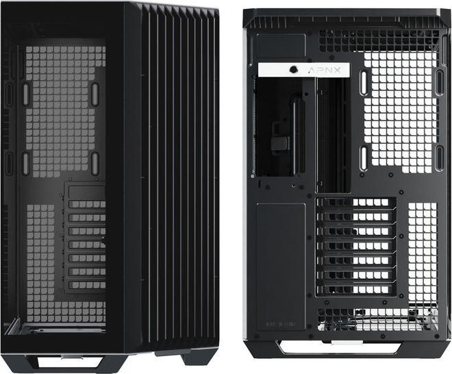 Produktbild APNX V1 PC-Gehäuse, Midi-Tower, ATX, Tempered Glass - schwarz / weiss (ATX)