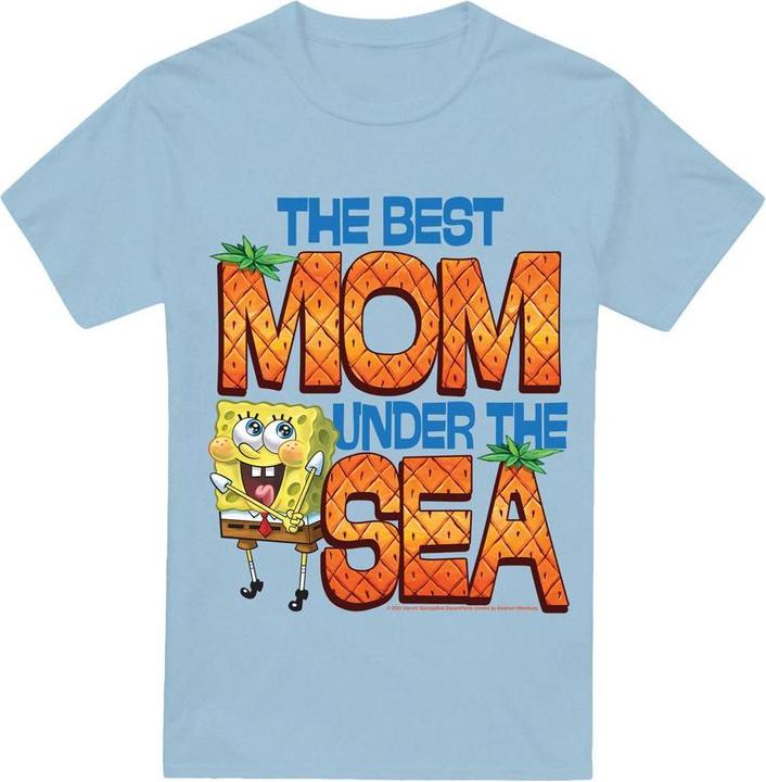 Immagine prodotto Spongebob Squarepants Best Mom Under The Sea Maglietta Festa della Mamma Uomo (XXL)