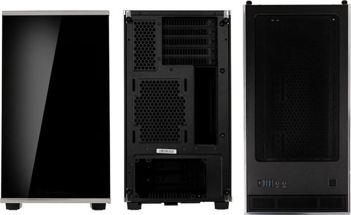 Productafbeelding Silverstone SST-LD01B Lucid Micro ATX Toren, TG (Mini-ITX, Mini-DTX)