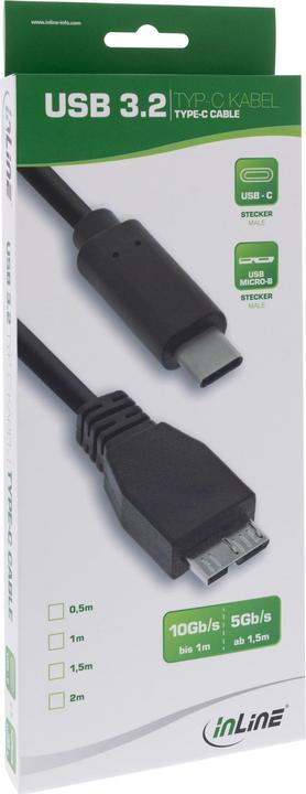 Productafbeelding InLine USB C - Micro USB B (1 m, USB 3.2 Gen 2)