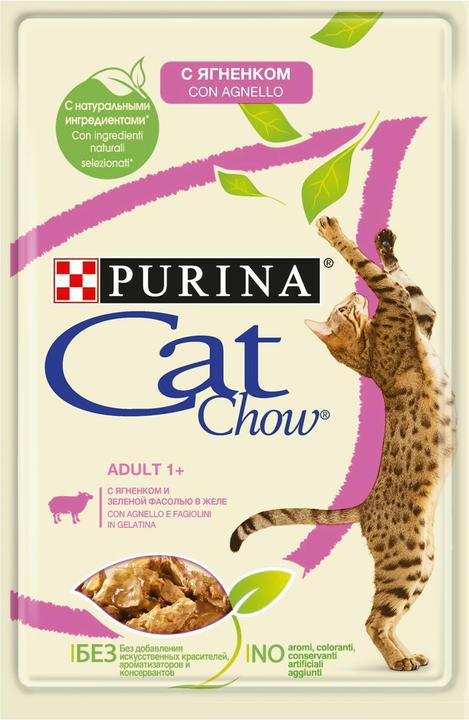 Produktbild Purina Cat Chow Lamm Grüne Bohnen - Nassfutter für Katzen - 10x85 g (Senior, 10 Stk., 850 g)
