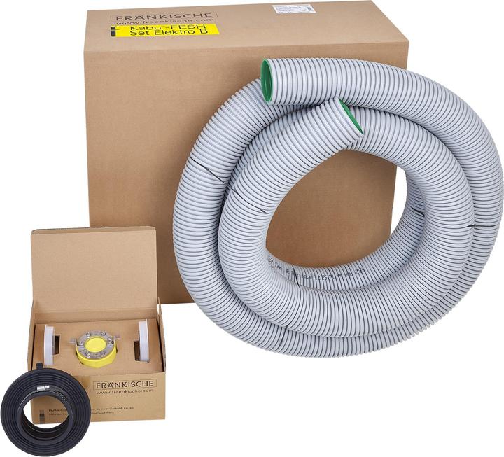 Produktbild Fränkische Rohrwerke Einspartenhauseinführungs-Set Kabu-FESH Set Elektro 110/6 B (Kabelschlauch, 600 cm)