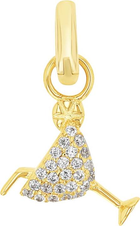Amor Charms für Damen, 925 Sterling Silber, Zirkonia synth. | Cocktail (Silber 925)
