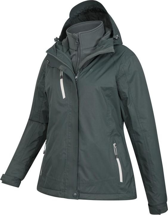 Actual product image Mountain Warehouse Womens/Ladies Bracken Extreme 3 in 1 Waterproof Jacket (46 D)