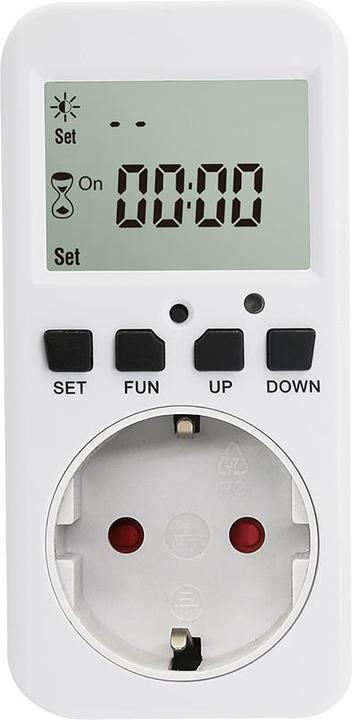 Produktbild Offgridtec Zeitschaltuhr mit Dämmerungschalter für Schuko Steckdose 230V 50Hz max. 16A