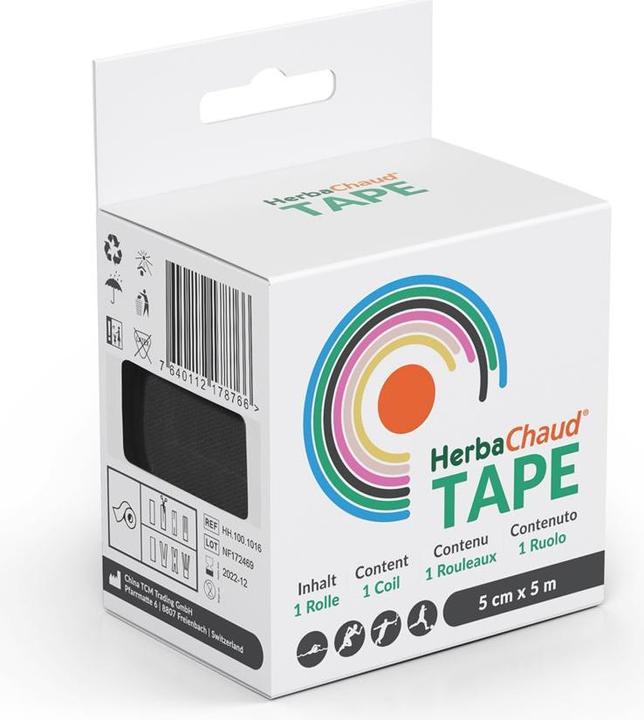 Produktbild HerbaChaud Tape 5cmx5m schwarz (5 m)