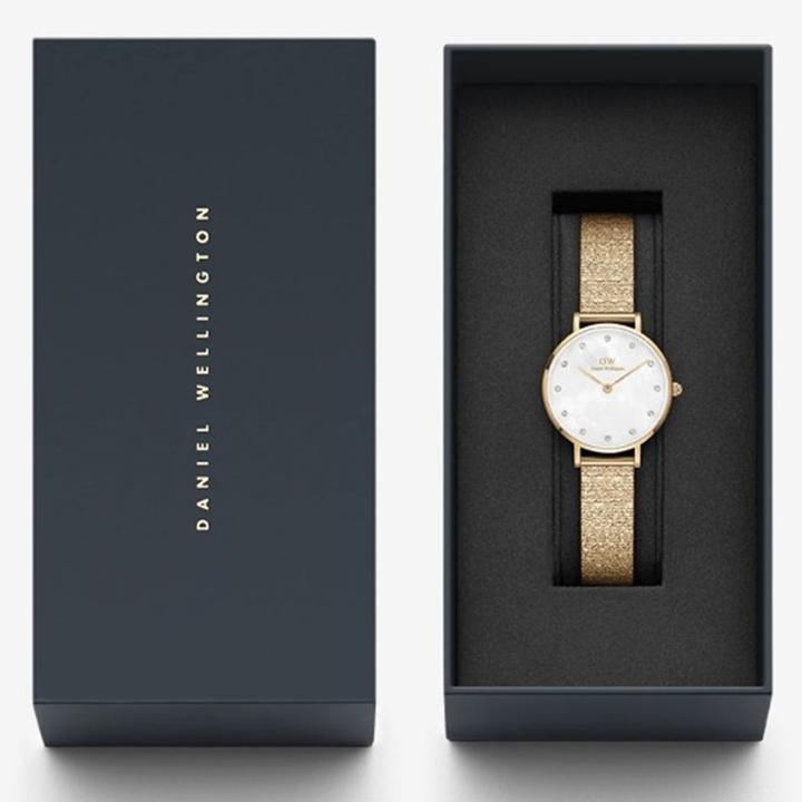 Produktbild Daniel Wellington Classic Petite Lumine Pressed Piano Gold White (Analoguhr, 28 mm)