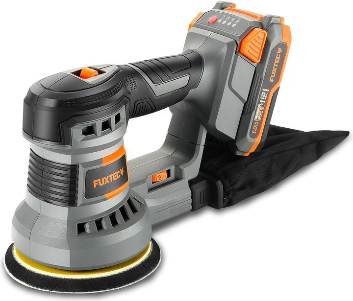 Immagine prodotto Fuxtec Levigatrice rotativa a batteria da 20V FX-E1RS20 SET con 1 x batteria 2Ah, 1 x caricatore 1A