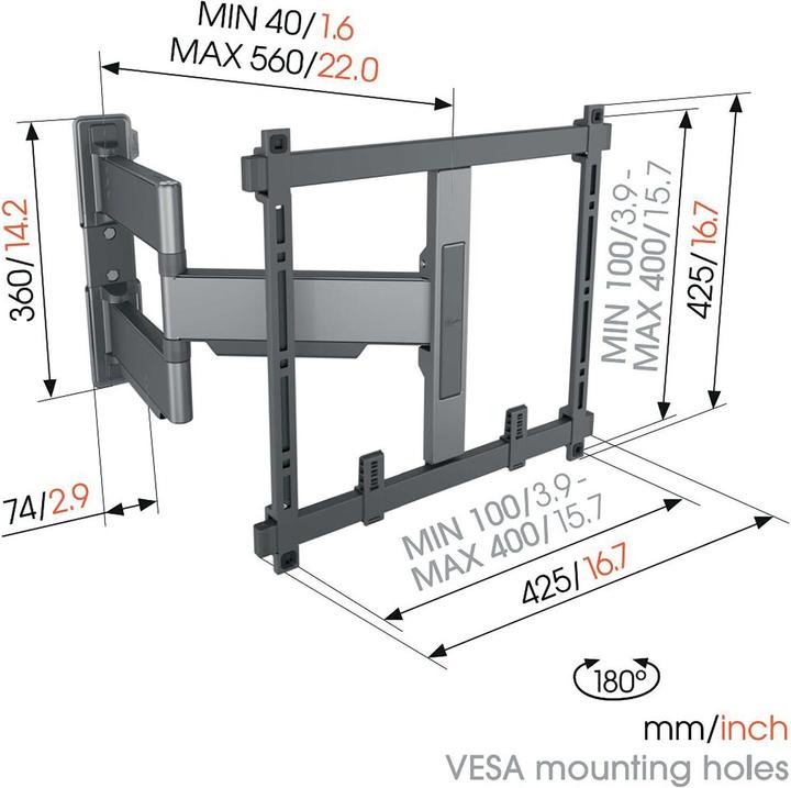 Immagine prodotto Vogels TVM 5445 (Muro, 65", 35 kg)