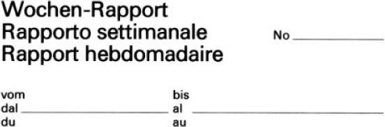 Produktbild Favorit Wochen Rapport (100 x)