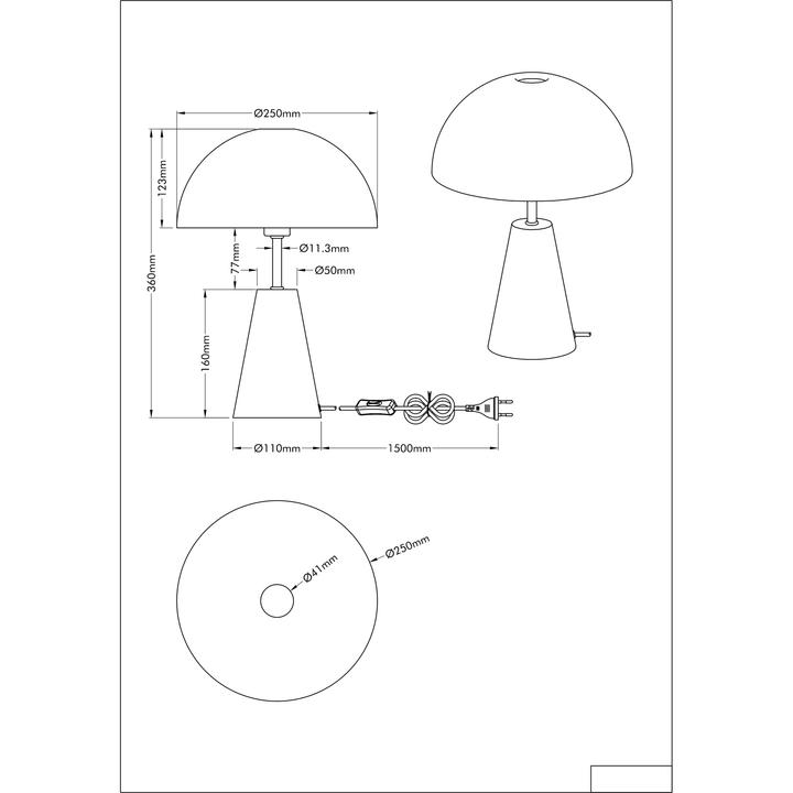 Actual product image Nino Leuchten Fabian table lamp (E14)