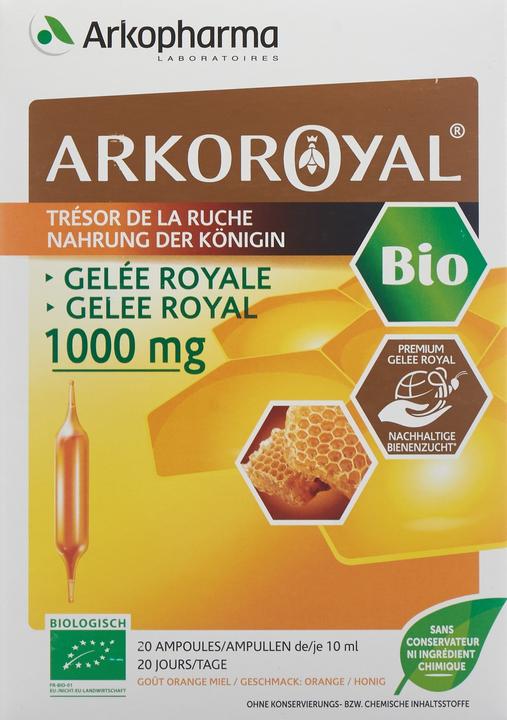 Image du produit Arkopharma Arkoroyal Bio Gelée Royal 1000mg (20 pièce(s), Ampoules, 385 g)