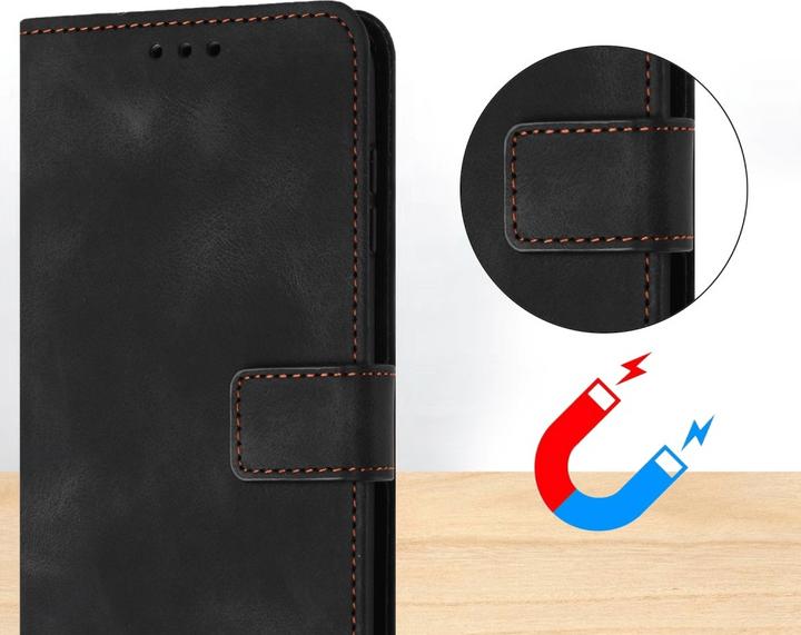 Produktbild Cover-Discount Galaxy S25 / S24 – Wildleder Look Etui im Vintage Design (Samsung Galaxy S25, Samsung Galaxy S24)