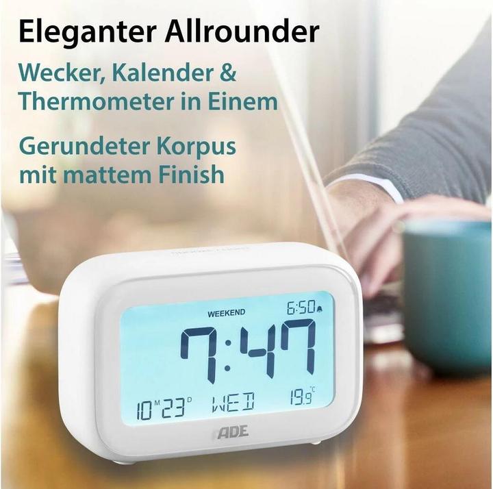 Produktbild ADE Digitalwecker mit Temperaturanzeige