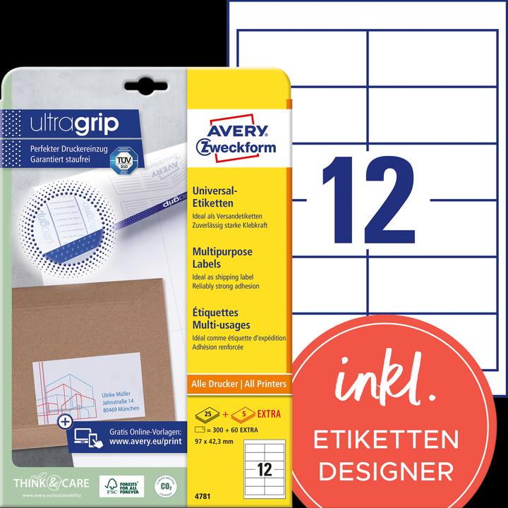 Produktbild Avery Universal-Etiketten