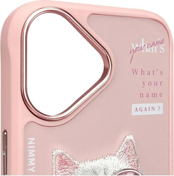 Actual product image Nimmy case iPhone 16 6.1" pink Cool&Cute 2.0 Cat (Apple iPhone 16)
