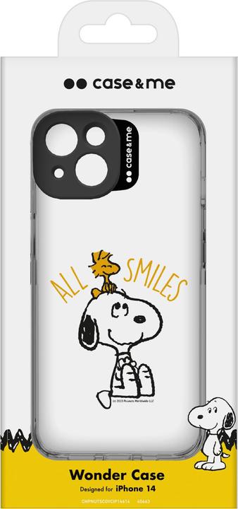 Actual product image SBS case&me Peanuts cover cam logo iPhone 14 design4 Snoopy All Smiles Classic (Apple iPhone 14)