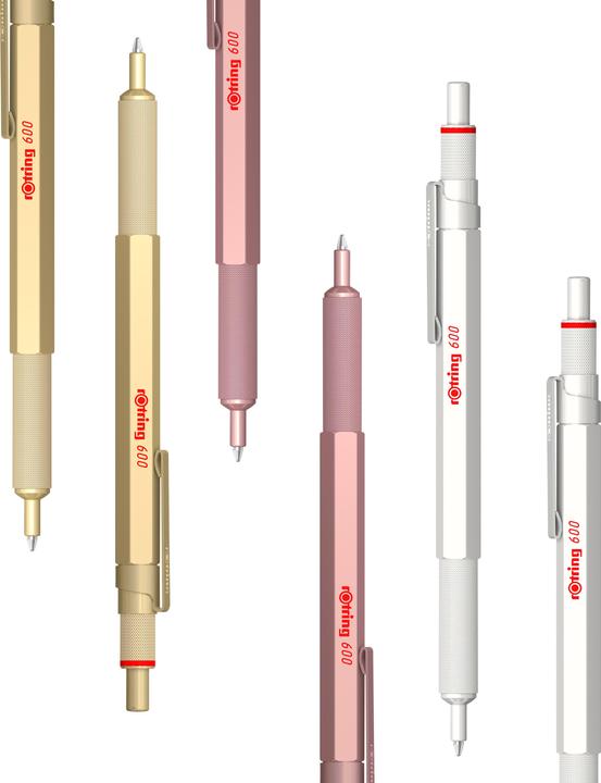 Actual product image Rotring Biros 600 metallic rose gold M black gift box (Metallic rose gold, 1 x)