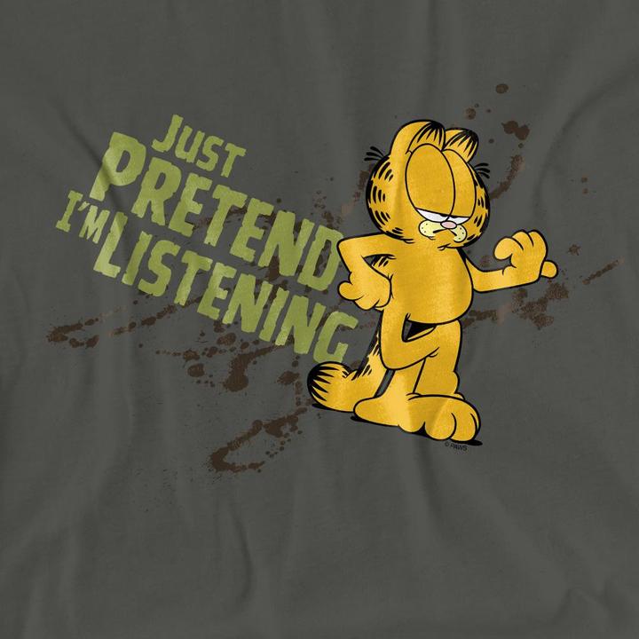 Immagine prodotto Garfield Just Pretend I'm Listening Maglietta Adulto Unisex (XL)