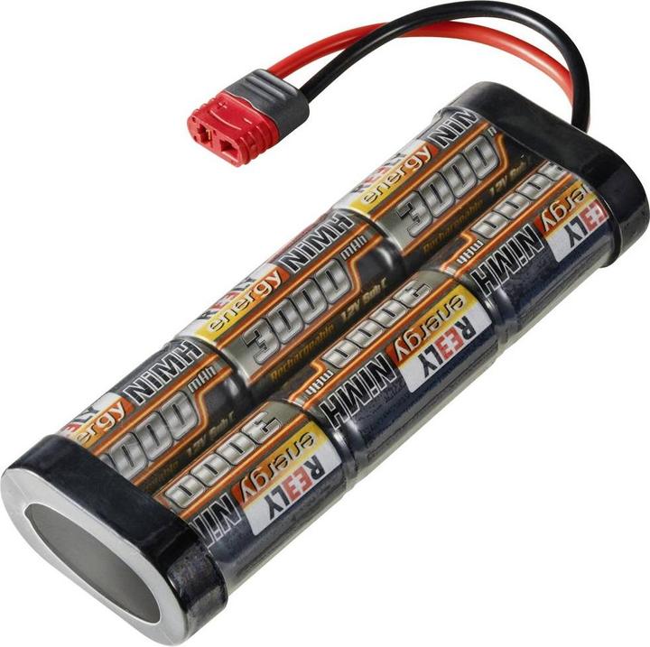 Reely Model making battery pack (NiMh) 7.2 V 3000 mAh Number of cells: 6 Stick T-plug-in system (7.20 V, 3000 mAh)