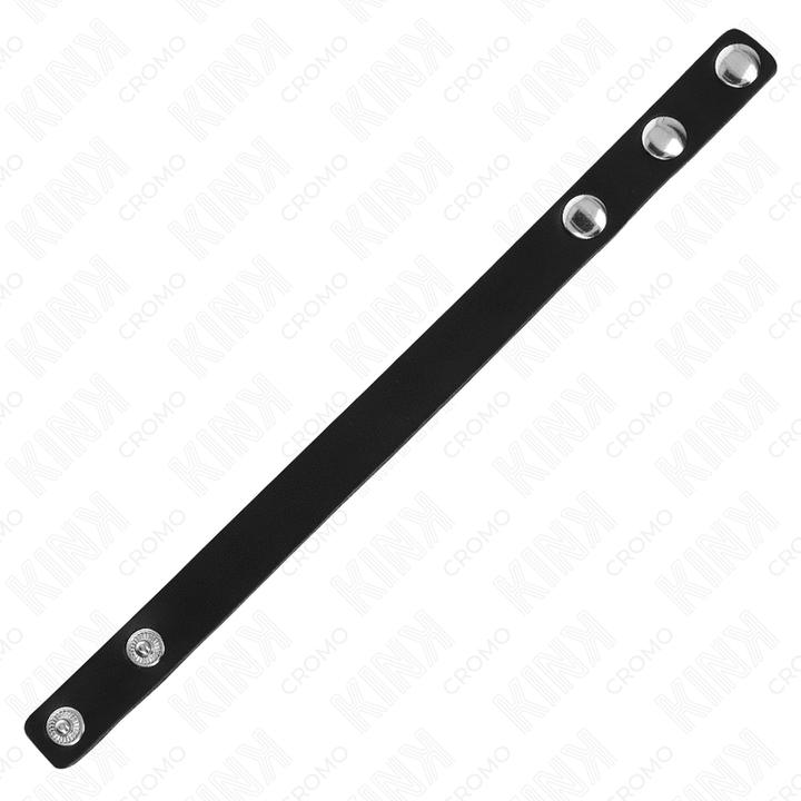 Actual product image Kink LEATHER PENIS RING WITH PRESS STUD 21.5 X 1.5 CM