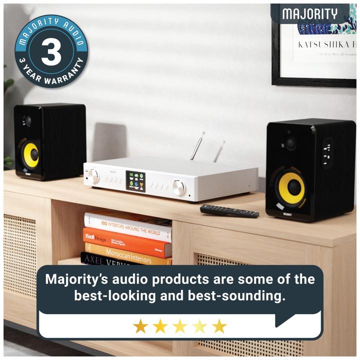 Actual product image Majority Fitzwilliam 2024 Silver DAB+ Radio (Web radio, DAB+, DAB, FM, Bluetooth)