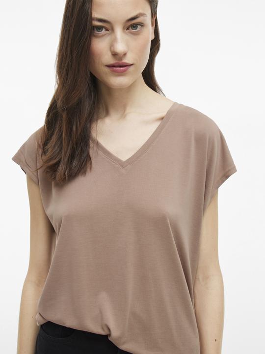 Actual product image Vila V-neck top with short sleeves (S)
