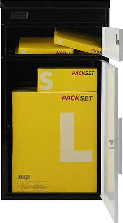 SafePost 65 TIAMAT parcel box black/white + 12 keys