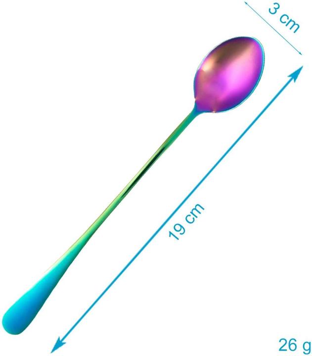 Image du produit Intirilife Cuillère à glace à long manche pour dessert Café (6 pièce(s), Scoops)