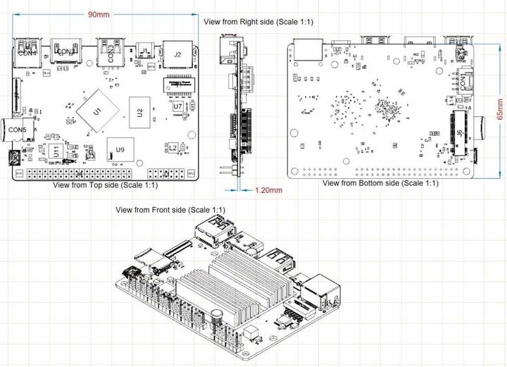 Valori nutrizionali e ingredienti Odroid Computer a scheda singola M1S con intestazione IO, 8 GB di RAM